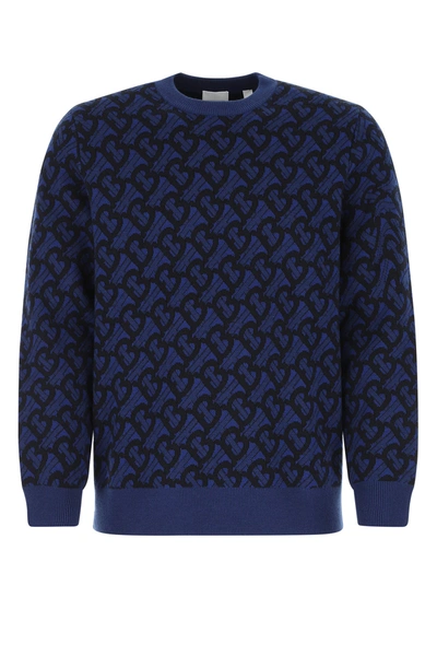 Shop Burberry Embroidered Wool Sweater Nd  Uomo Xl