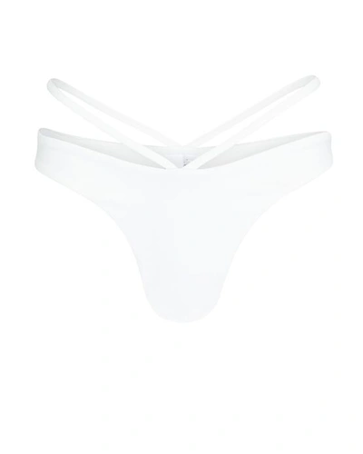Shop Jonathan Simkhai Emmalyn Strappy Bikini Bottoms In White
