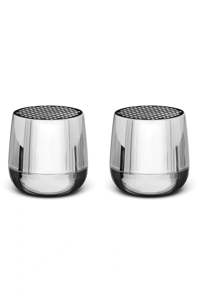 Shop Lexon Mino Plus 2-pack Bluetooth® Speakers In Metallic Chrome