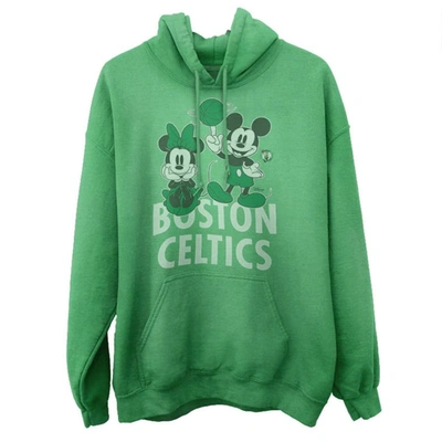 Shop Junk Food Heather Green Boston Celtics Disney Mickey & Minnie 2020/21 City Edition Pullover Hoodie