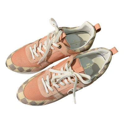 Louis Vuitton Sneakers Pink Red Patent leather Cloth ref.796022