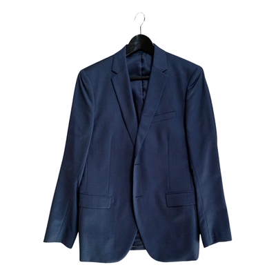 Pre-owned Theory Wool Suit In Navy