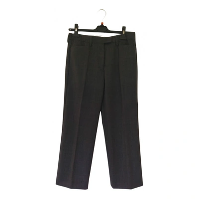 Pre-owned Isabel Marant Étoile Wool Straight Pants In Grey