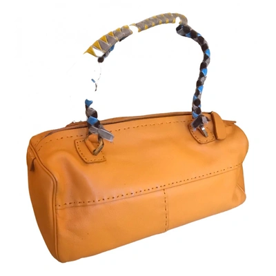 Pre-owned Malo Leather Handbag In Orange