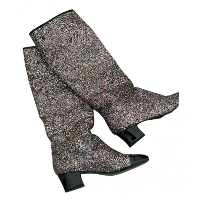 Chanel Glitter Boots ✨  Boots, Fashion, Fashion shoes