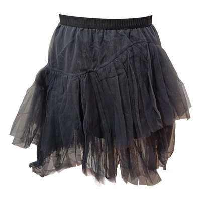 Pre-owned P.a.r.o.s.h Mini Skirt In Black