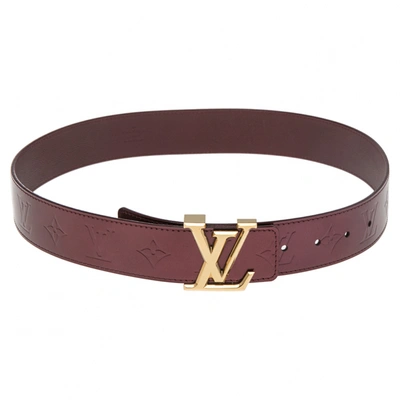 Louis Vuitton - Authenticated Belt - Patent Leather Burgundy Plain for Women, Never Worn