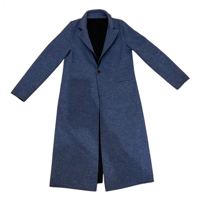 Pre-owned Maliparmi Wool Coat In Blue