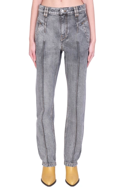 Shop Isabel Marant Étoile Tijackom Jeans In Grey Cotton