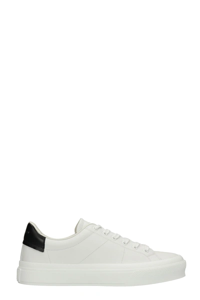 Shop Givenchy City Court Sneakers In White Leather