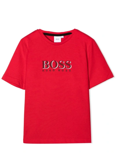 Shop Hugo Boss Boss Kids In Papavero