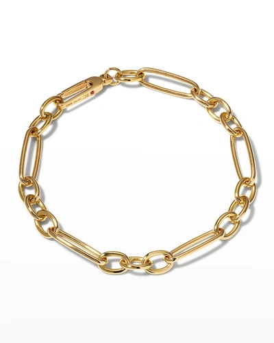 Shop Roberto Coin Yellow Gold Alternating Long And Short Oval Link Bracelet