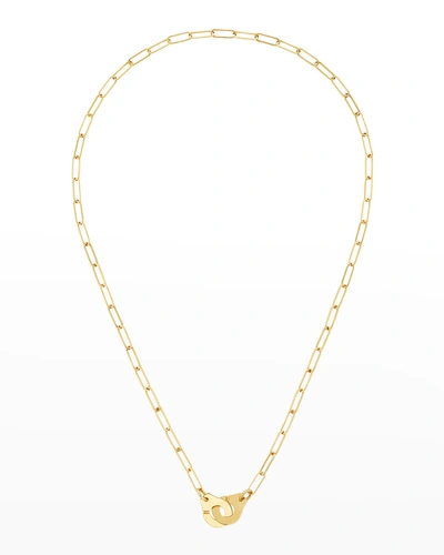 Shop Dinh Van Yellow Gold Menottes R10 Medium Chain Necklace