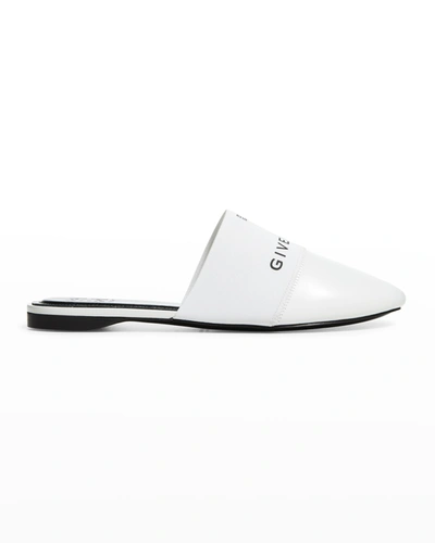 Shop Givenchy Bedford Flat Mules In White