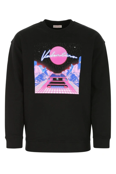 Shop Valentino Black Cotton Sweatshirt  Nd  Uomo Xl