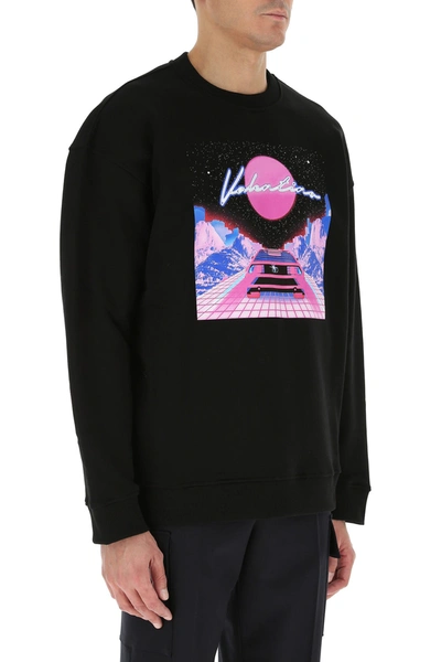 Shop Valentino Black Cotton Sweatshirt  Nd  Uomo Xl