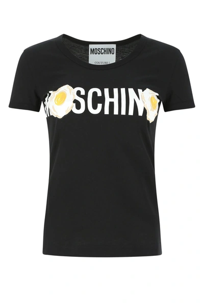 Shop Moschino Black Cotton T-shirt  Black  Donna 40
