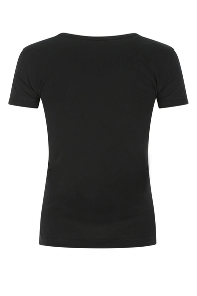 Shop Moschino Black Cotton T-shirt  Black  Donna 40