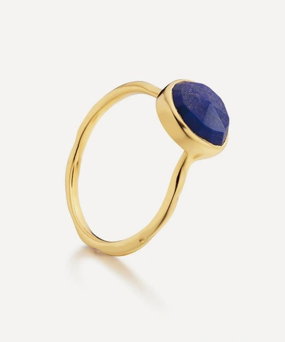Shop Monica Vinader 18ct Gold Plated Vermeil Silver Siren Lapis Stacking Ring