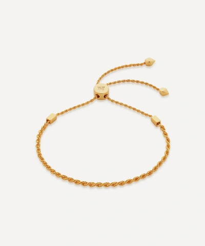 Monica Vinader 18ct Gold Plated Vermeil Silver Corda Fine Chain Friendship Bracelet In Gold