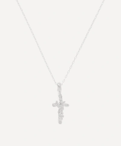 Shop Alighieri Silver The Frosted Dagger Pendant Necklace