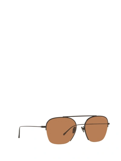 Shop Giorgio Armani Ar6124 Matte Black Male Sunglasses