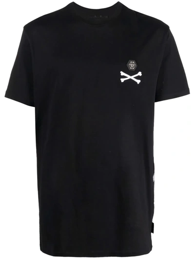 Shop Philipp Plein Skeleton Print T-shirt In Black