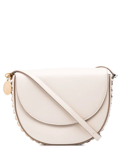 Shop Stella Mccartney Frayme Shoulder Bag In Neutrals