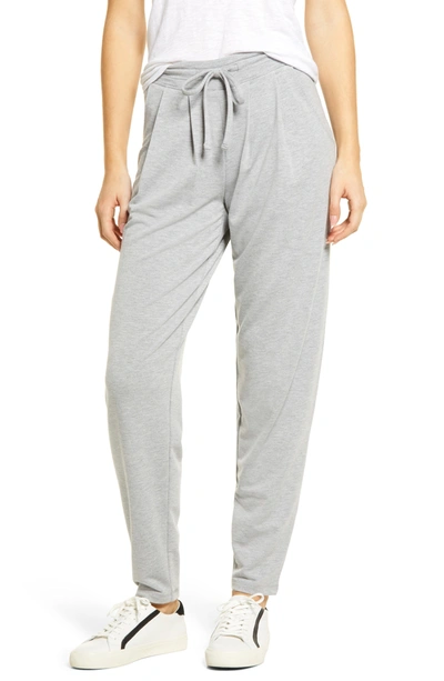 Shop Hue Wearever Curbside Pleated Drawstring Pants In Heather Grey