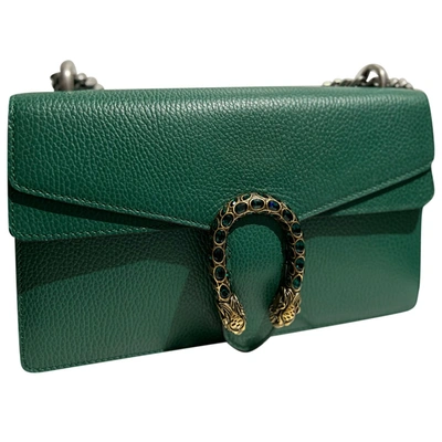 Gucci - Authenticated Dionysus Handbag - Leather Green Plain for Women, Never Worn