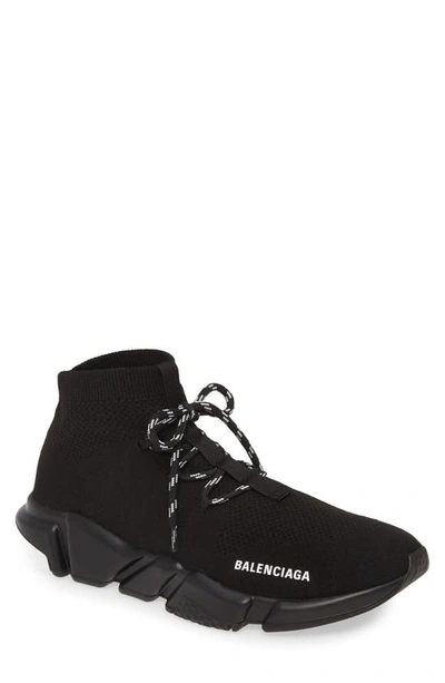 Shop Balenciaga Speed Sneaker In Black/ Black/ White