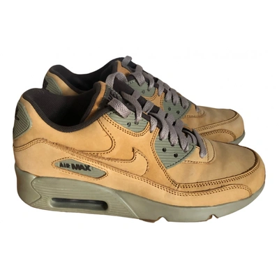 Pre-owned Nike Air Max 90 Leather Trainers In Camel | ModeSens