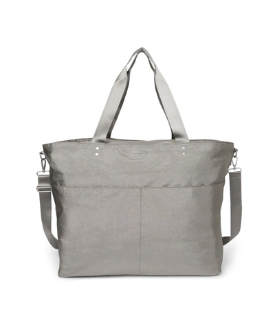 Shop Baggallini Extra-large Carryall Tote In Sterling Shimmer - Nylon