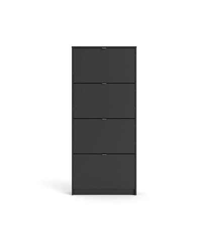 Shop Tvilum Bright 4-drawer Shoe Cabinet In Black Matte