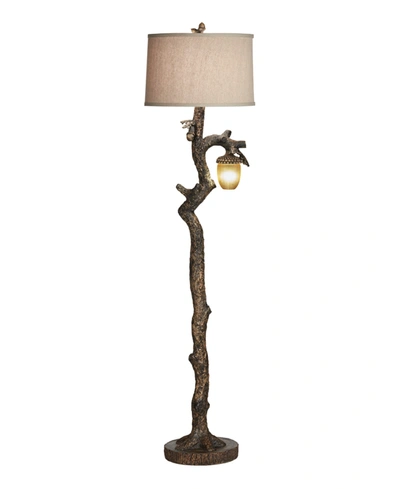 Shop Pacific Coast Lodge Lamp With Acorn Nightlight Floor Lamp In Natural