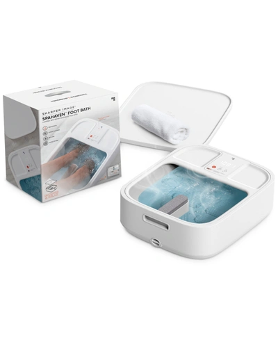 Shop Sharper Image Spa Haven Foot Bath, Heated With Rollers And Lcd Display In White