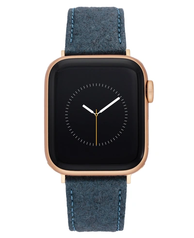 Shop Withit Women's Navy Pineapple Leather Band Compatible With 38/40/41mm Apple Watch In Blue