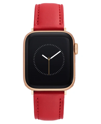 Shop Withit Women's Red Apple Leather Band Compatible With 42/44/45/ultra/ultra 2 Apple Watch