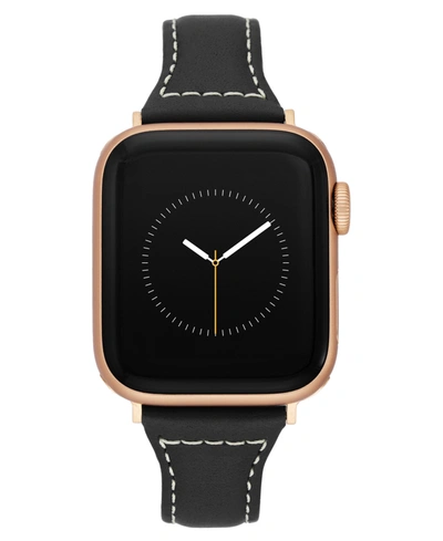 Shop Withit Women's Black Premium Leather Band Compatible With 42/44/45/ultra/ultra 2 Apple Watch