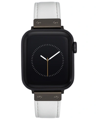 Withit Women's White Genuine Leather Band Designed For Apple Watch 42mm (series 10) & 38/40/41mm In White