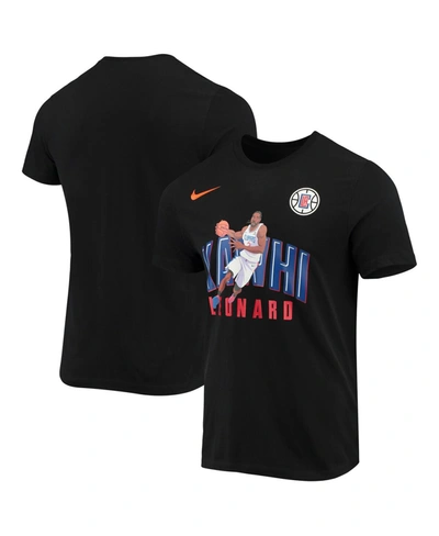 Shop Nike Men's Kawhi Leonard Black La Clippers Hero Performance T-shirt