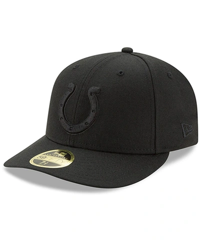 Shop New Era Men's Indianapolis Colts Black On Black Low Profile 59fifty Fitted Hat