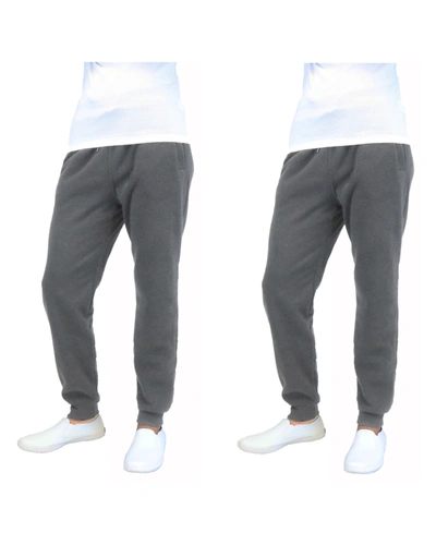 Shop Galaxy By Harvic Men's 2-packs Slim-fit Fleece Jogger Sweatpants In Charcoal X