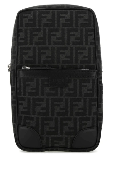 Shop Fendi Ff Motif Crossbody Backpack In Black