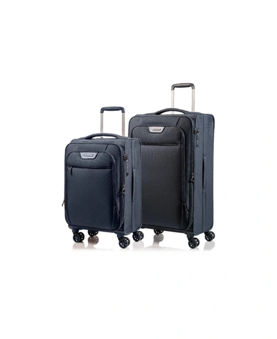 Shop Champs Softech Softside 2-pc Luggage Set In Navy