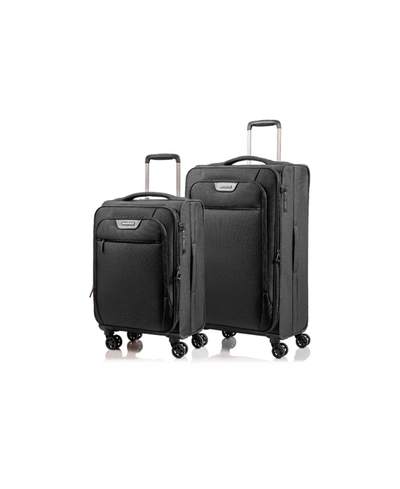 Shop Champs Softech Softside 2-pc Luggage Set In Black