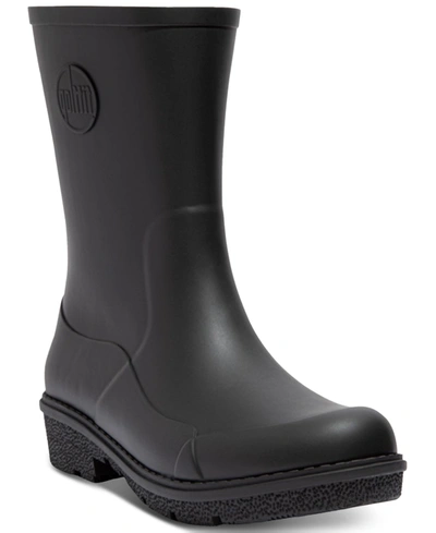 Shop Fitflop Women's Wonderwelly Short Rain Boots Women's Shoes In All Black