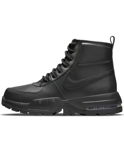 Shop Nike Men's Air Max Goaterra 2.0 Boots From Finish Line In Black/black