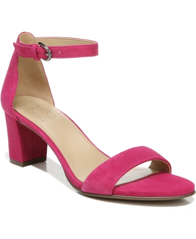 Shop Naturalizer Vera Ankle Strap Sandals Women's Shoes In Crushed Berry Suede
