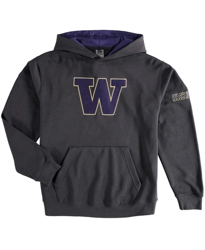 Stadium Athletic Big Boys Charcoal Washington Huskies Big Logo Pullover Hoodie In Charcoal